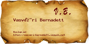 Vasvári Bernadett névjegykártya