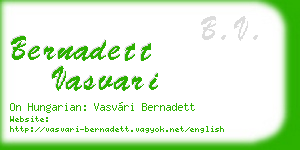 bernadett vasvari business card
