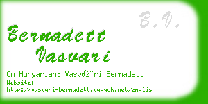 bernadett vasvari business card